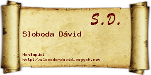 Sloboda Dávid névjegykártya